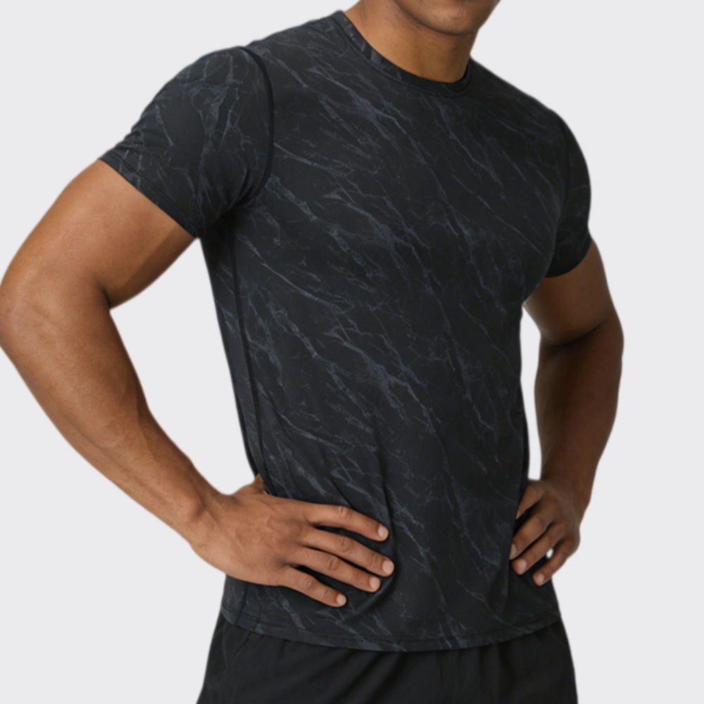 T Shirt Tight Fit - Kaus Kebugaran Cepat Kering Pria Musim