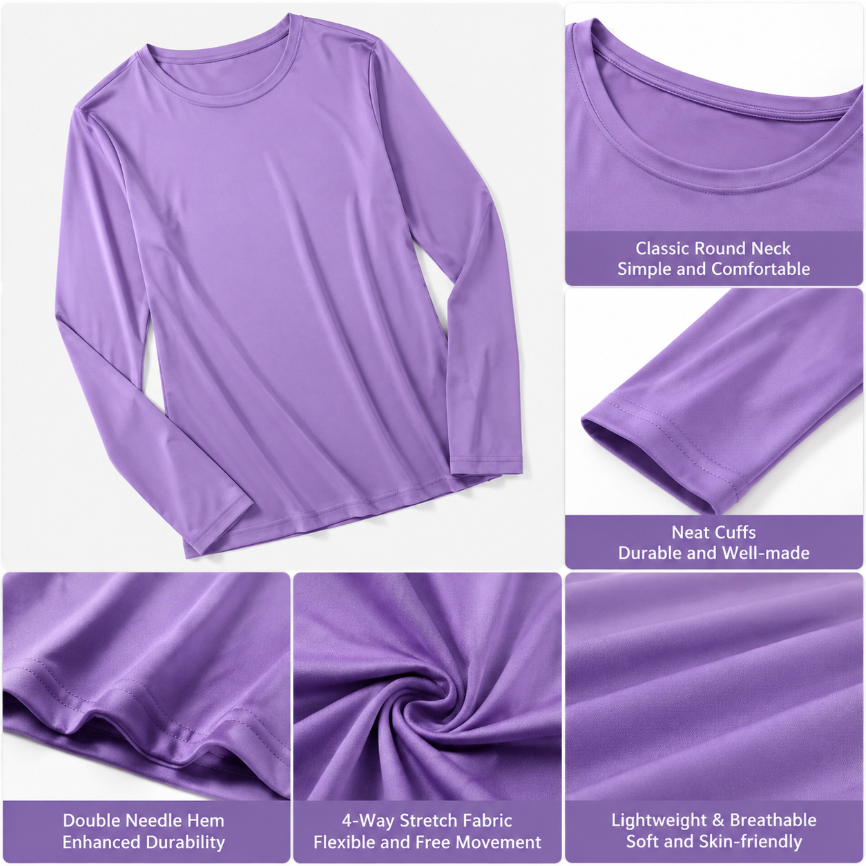 Kaos Dalam Lengan Panjang Kera - Undershirt Crew Neck ulasan dan harga