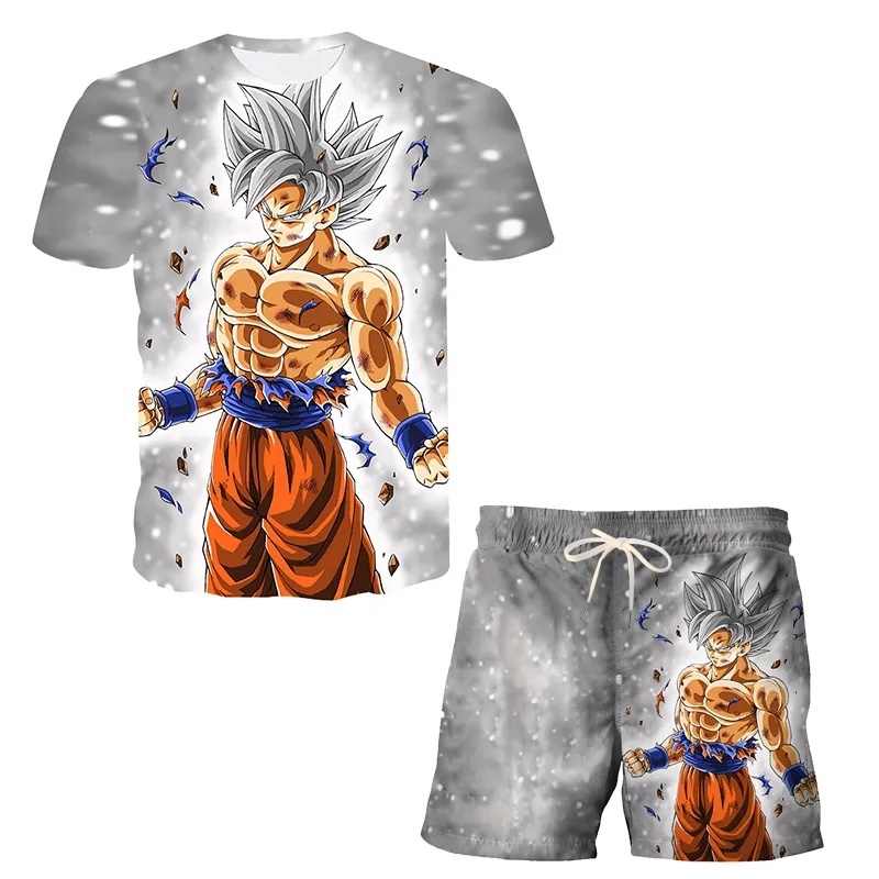 Set Kaos & Celana Pendek Motif - T Shirt Tight Fit ulasan dan harga