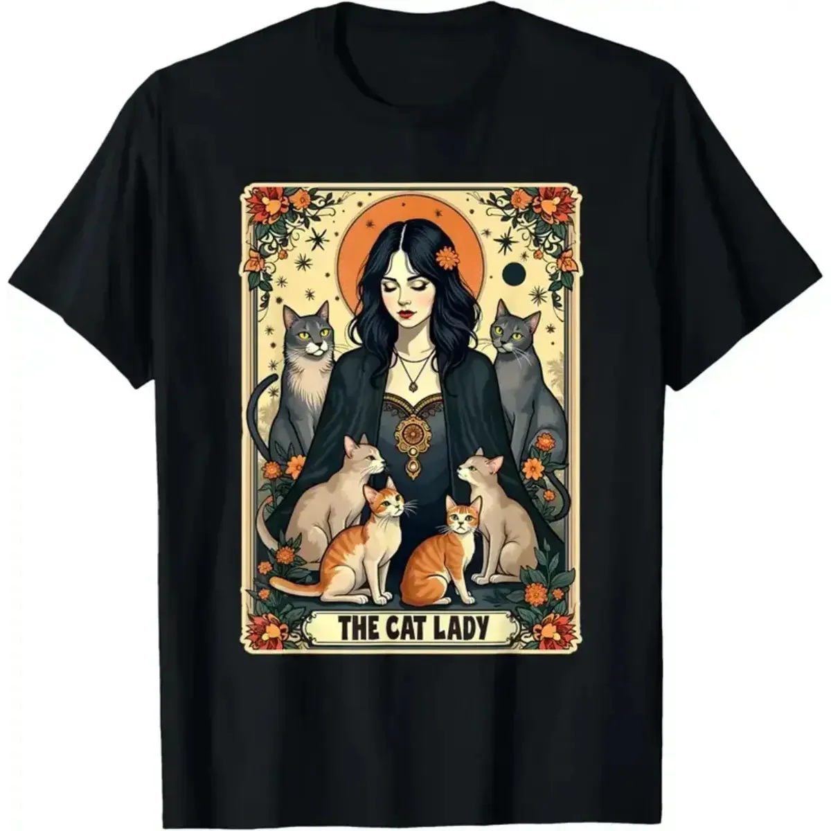 Kaos Unisex The Cat Lady Tarot - Undershirt Crew Neck ulasan dan harga